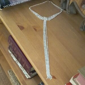 Elegant Silver Rhinestone Choker Necklace